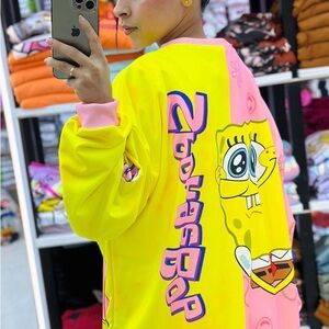 SpongeBob SquarePants Yellow and Pink Sweatshirt